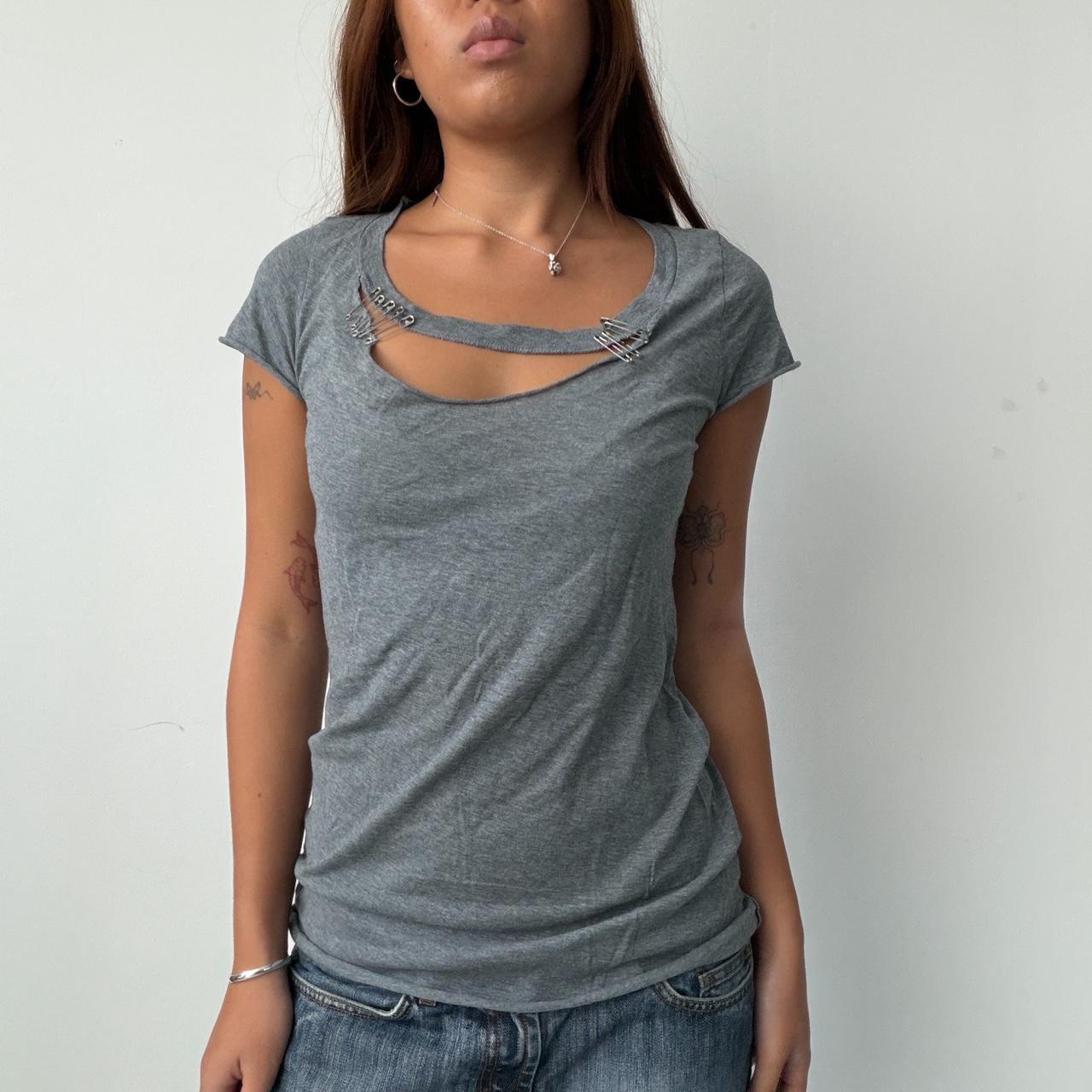 Vintage Grey Distressed Top