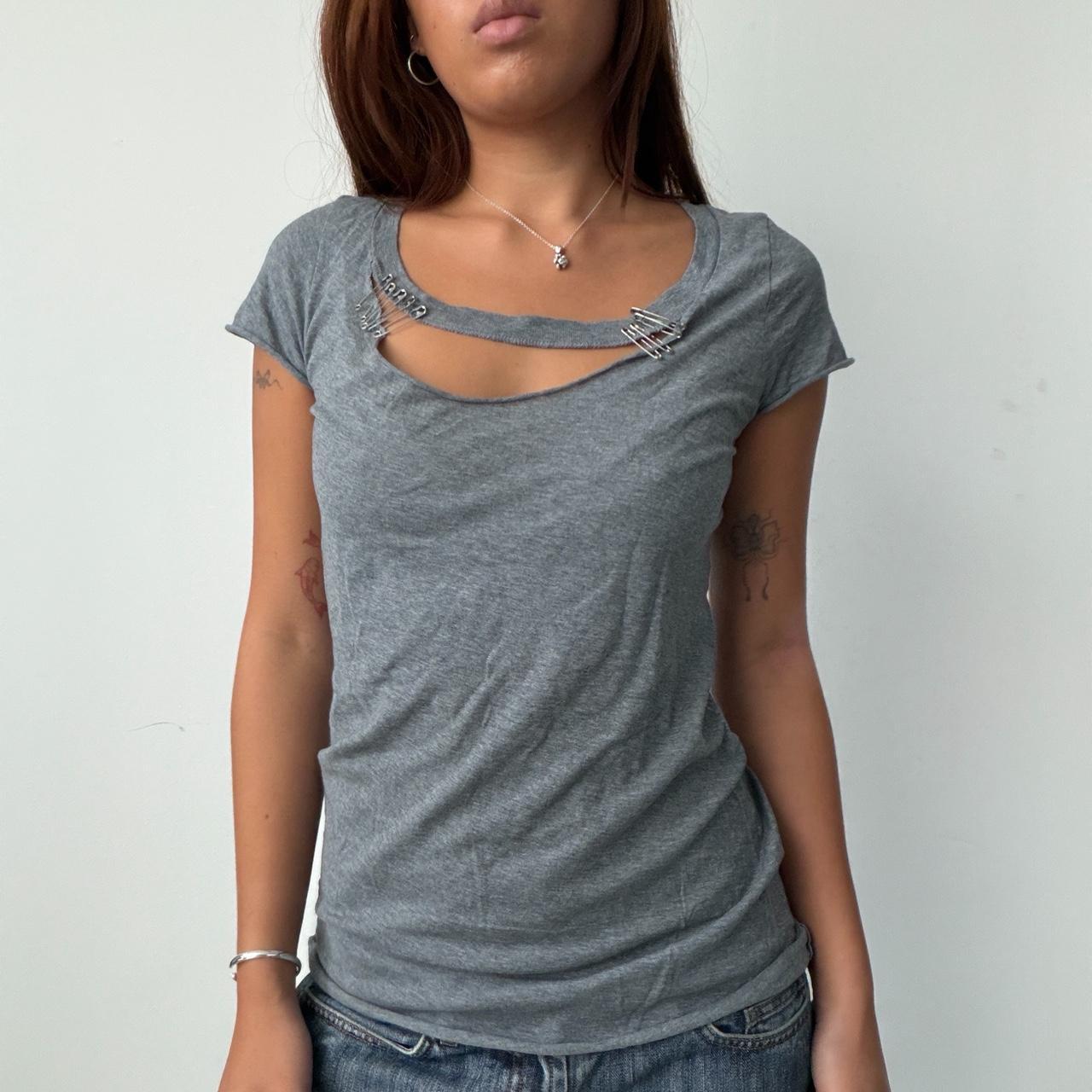Vintage Grey Distressed Top