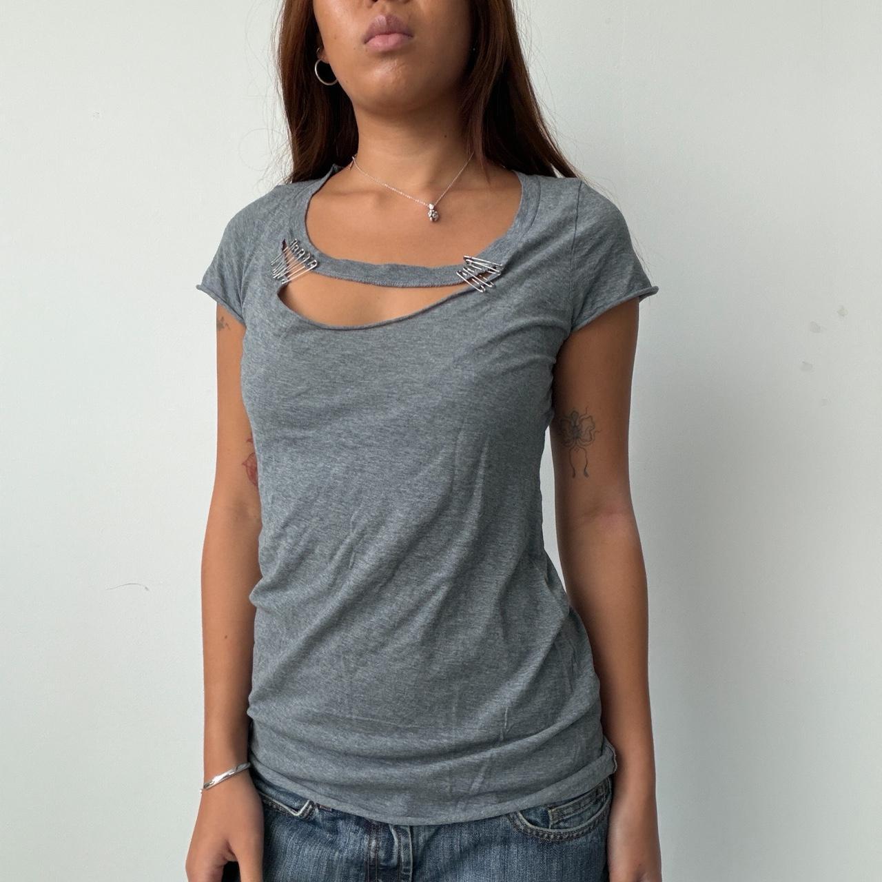 Vintage Grey Distressed Top