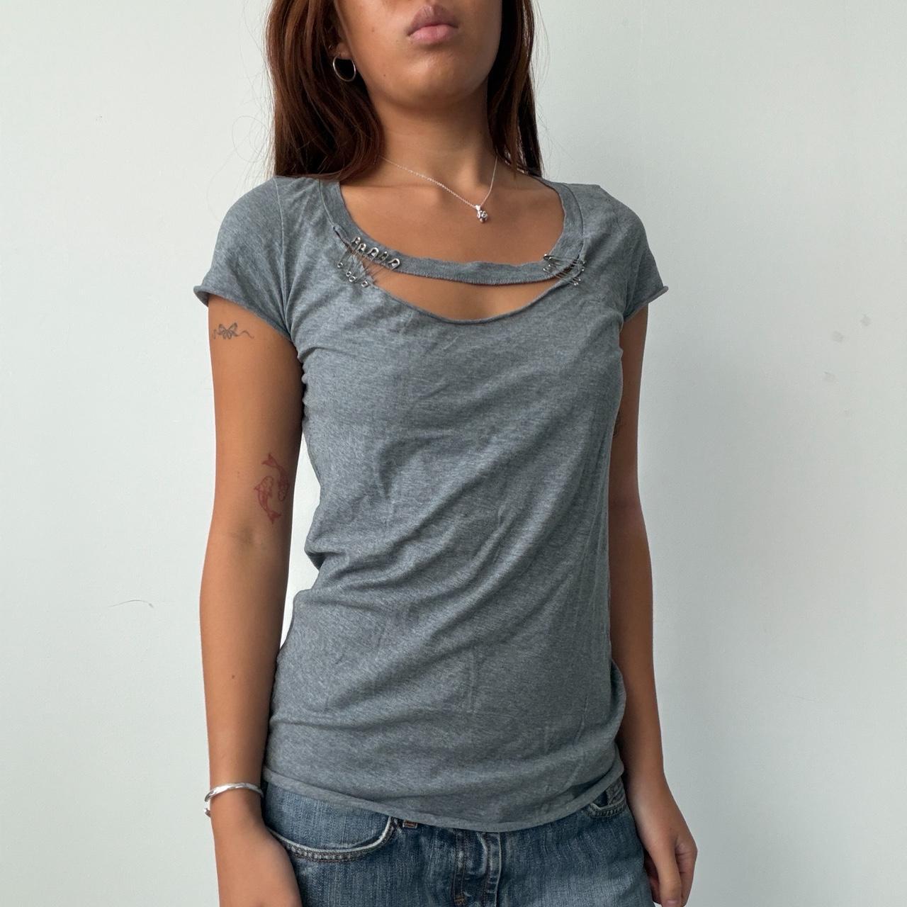 Vintage Grey Distressed Top