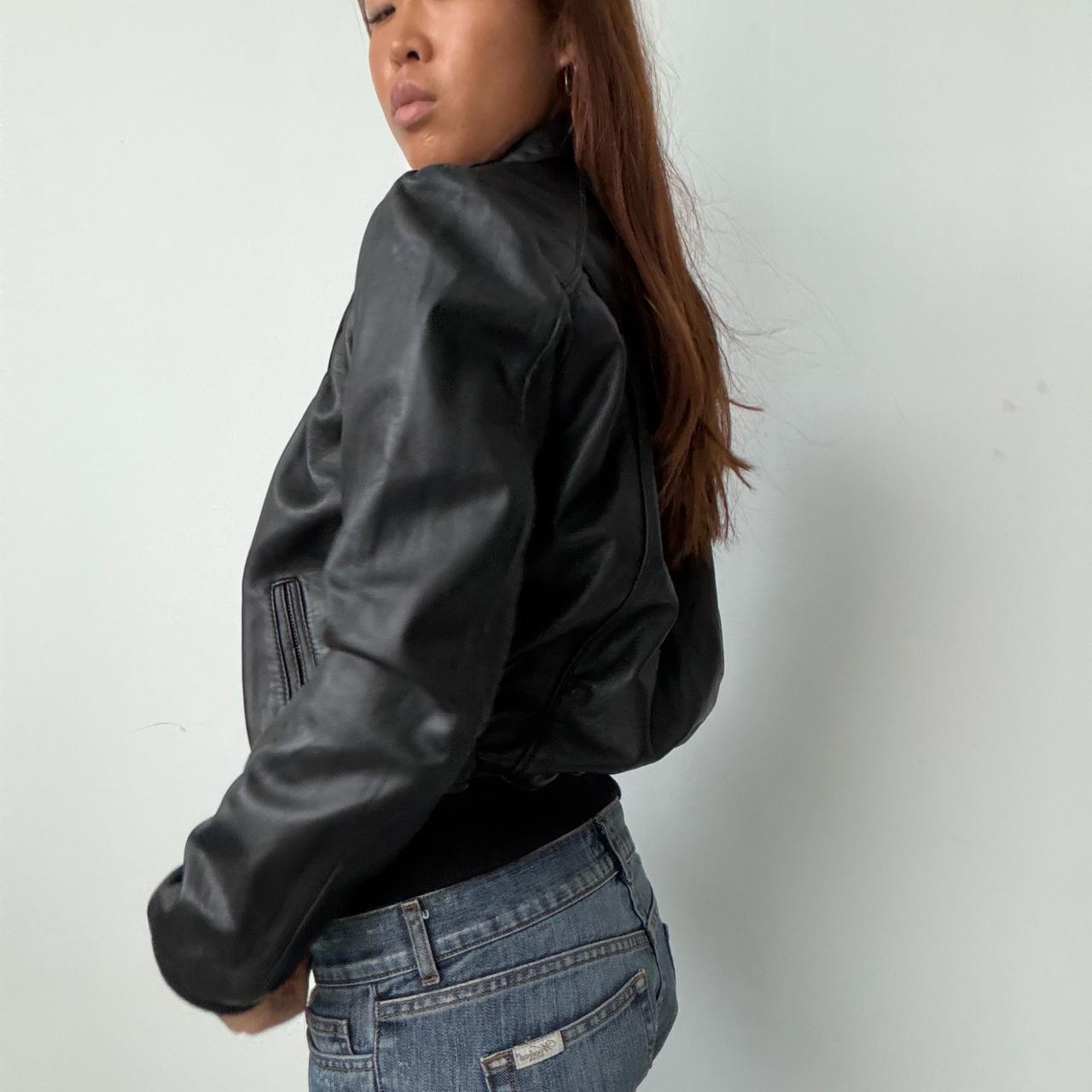 Vintage Leather Zip Up Jacket