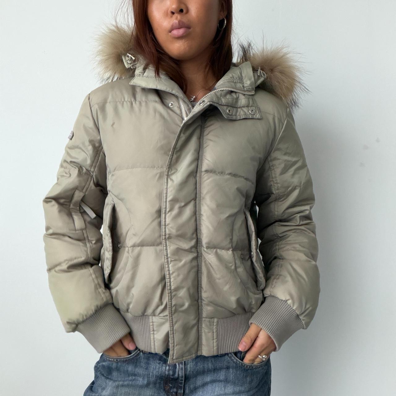 Vintage Khaki Puffer Jacket