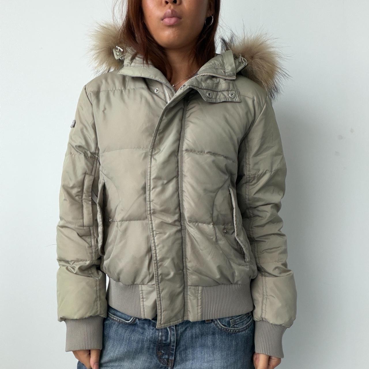 Vintage Khaki Puffer Jacket