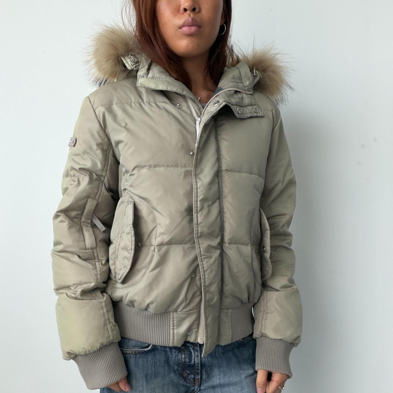 Vintage Khaki Puffer Jacket