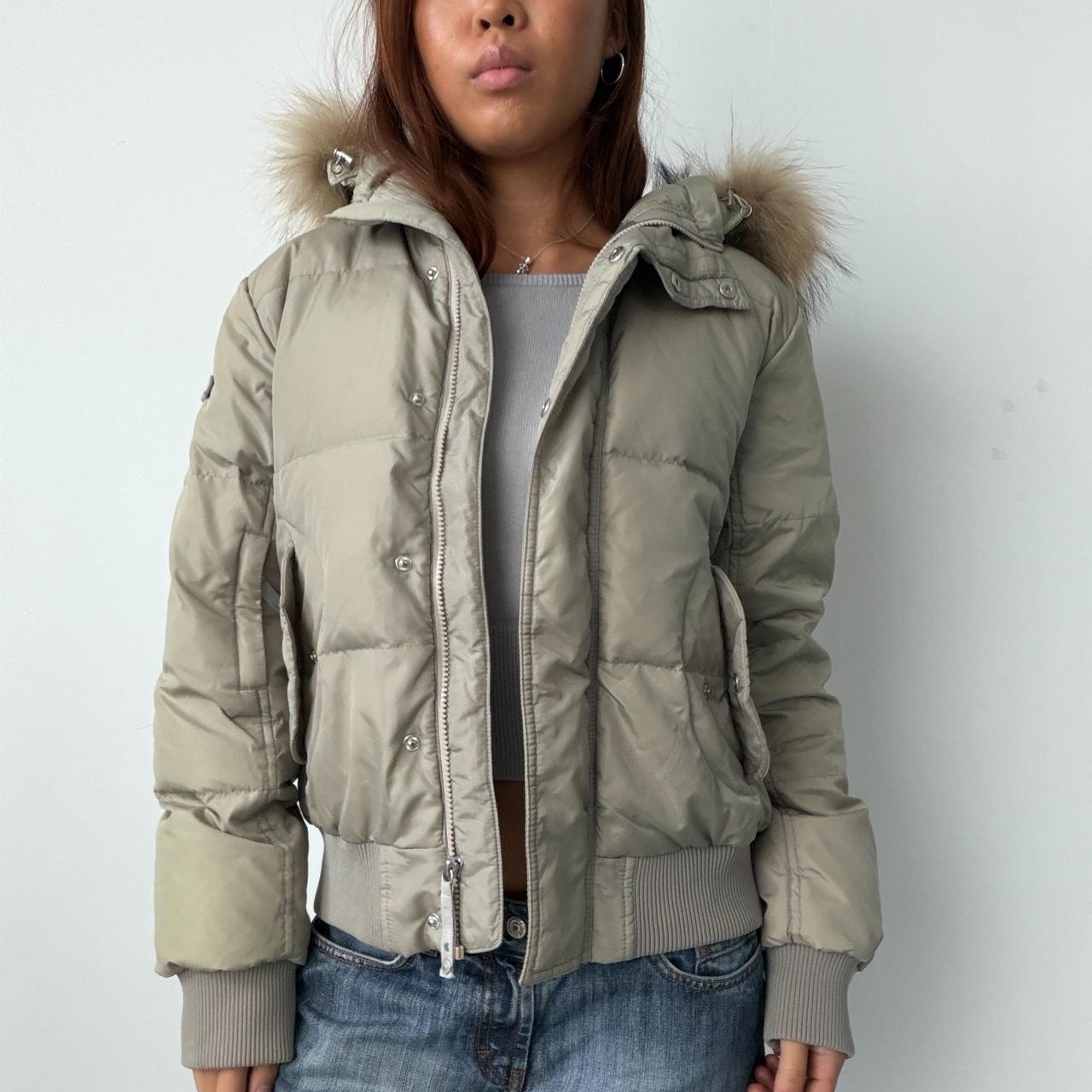 Vintage Khaki Puffer Jacket