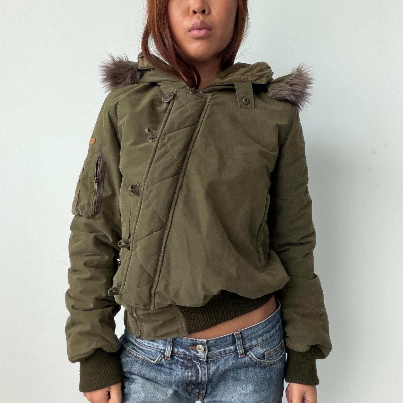 Vintage Khaki Puffer Jacket