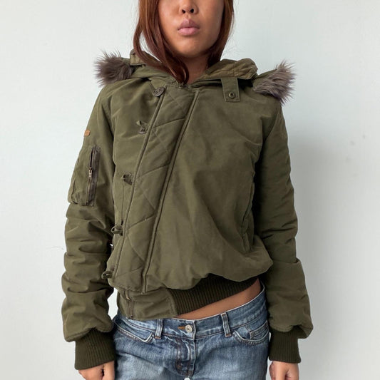 Vintage Khaki Puffer Jacket