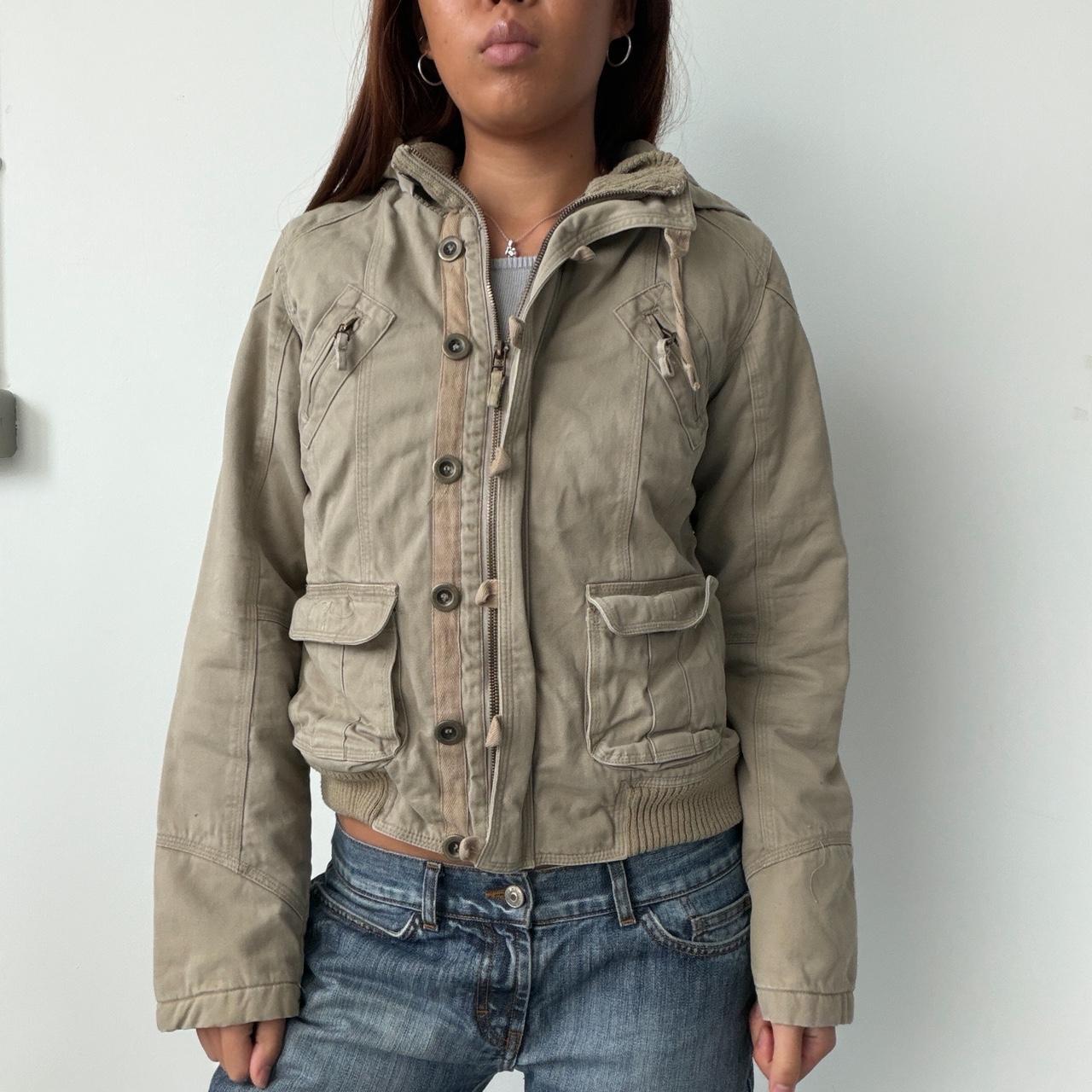 Vintage Beige Utility Jacket