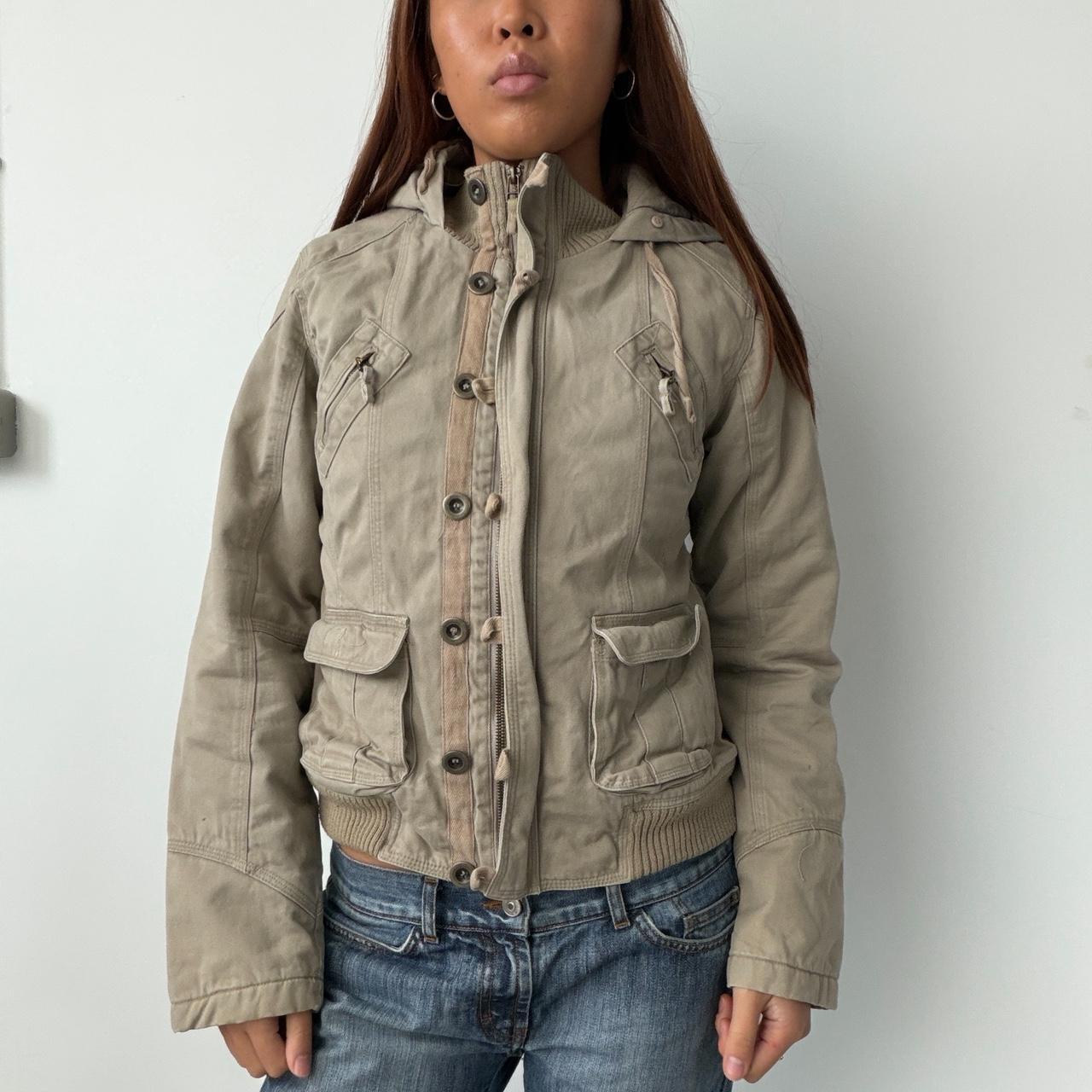 Vintage Beige Utility Jacket