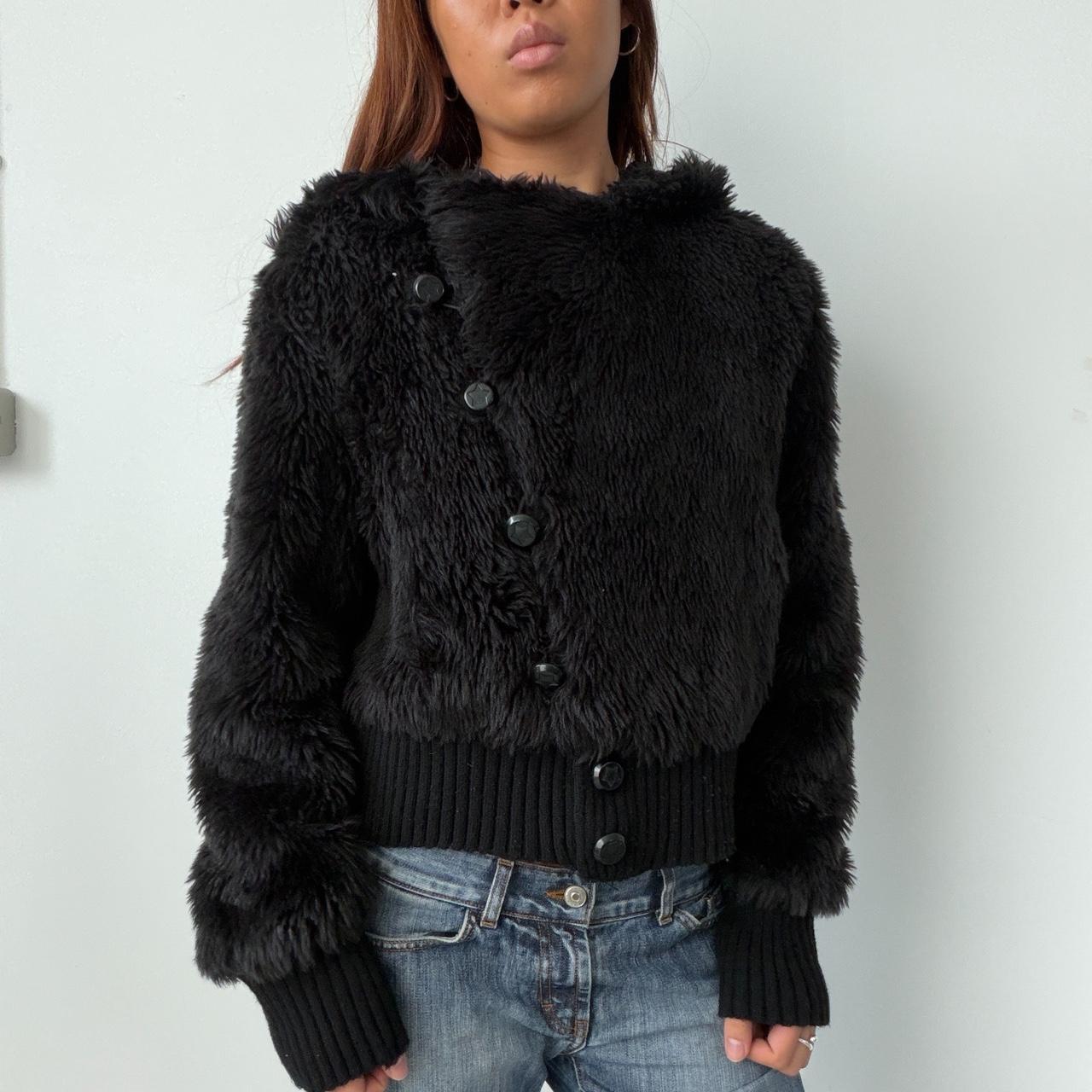 Vintage Faux Fur Hooded Jacket