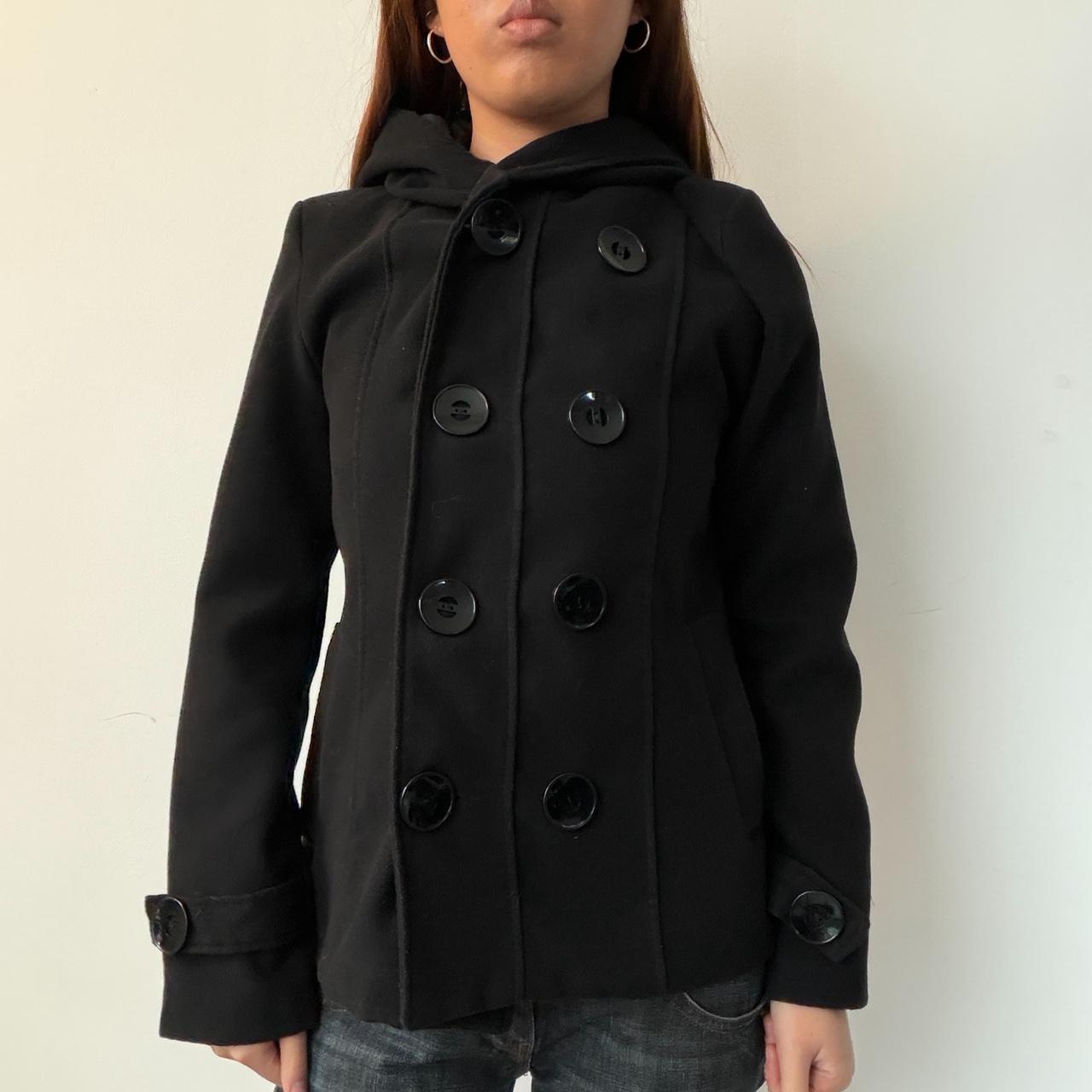 Vintage Wool Hooded Peacoat