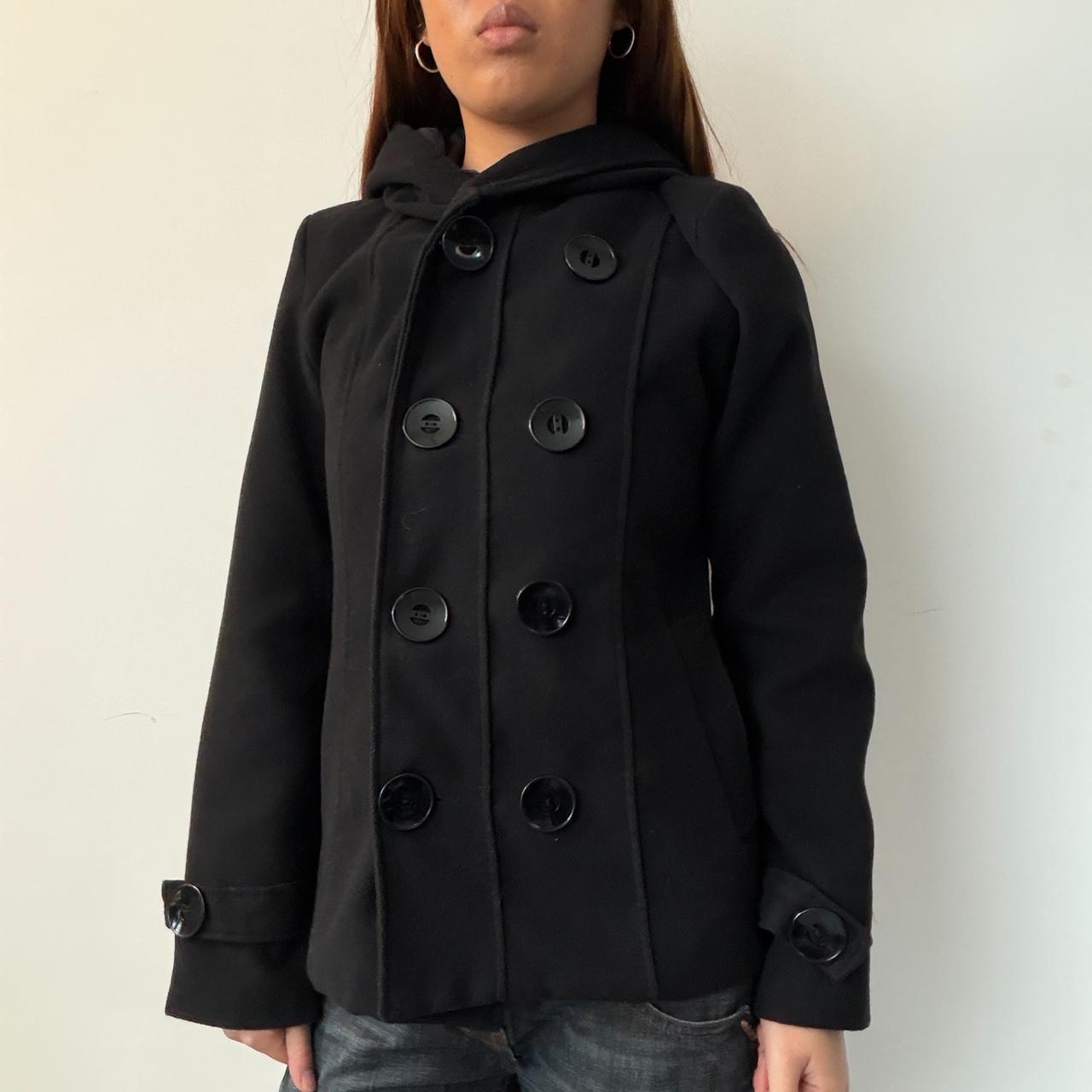 Vintage Wool Hooded Peacoat