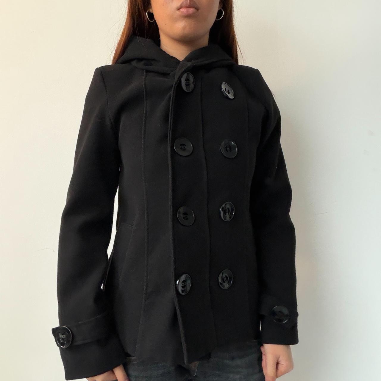 Vintage Wool Hooded Peacoat