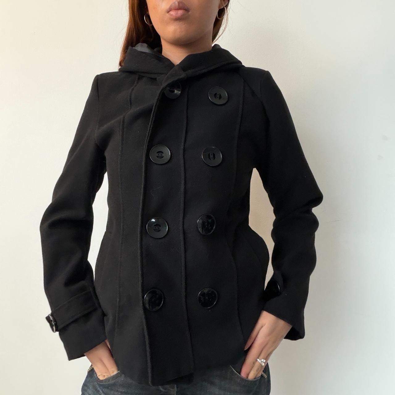 Vintage Wool Hooded Peacoat