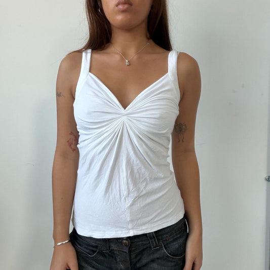 Vintage White Gathered Cami