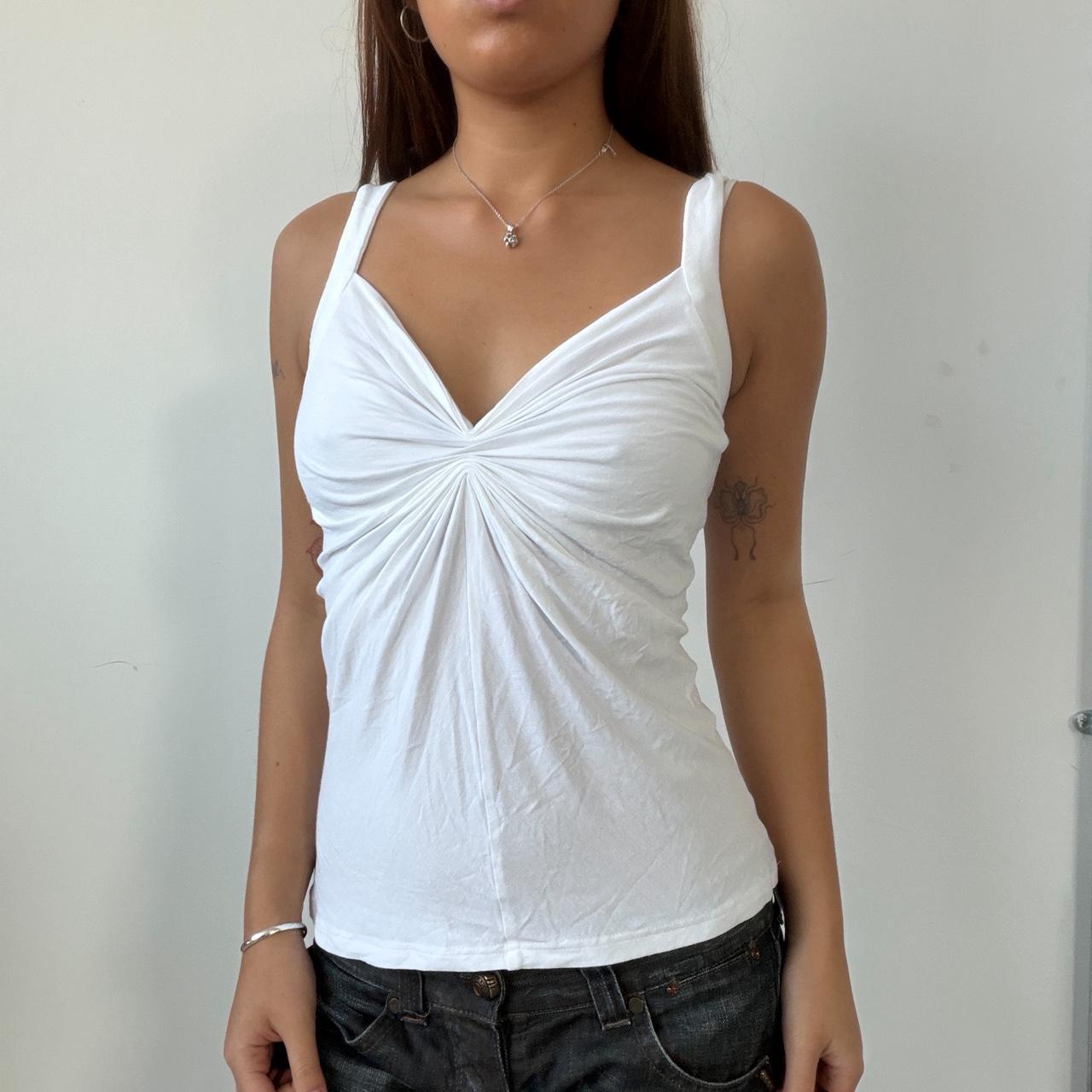 Vintage White Gathered Cami