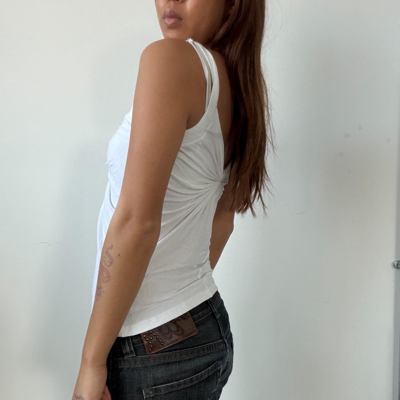 Vintage White Gathered Cami