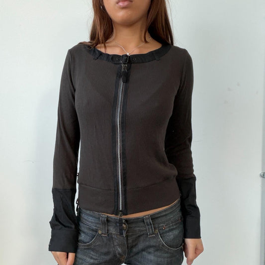 Vintage Brown Cop Copine Zip up