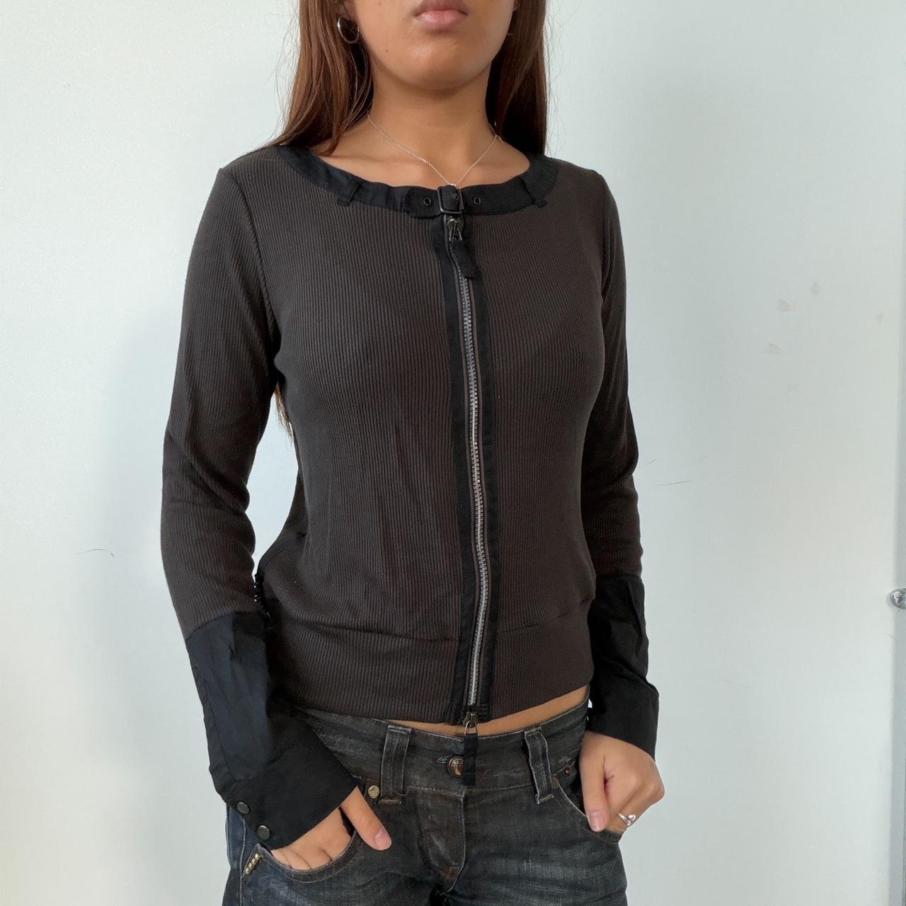 Vintage Brown Cop Copine Zip up