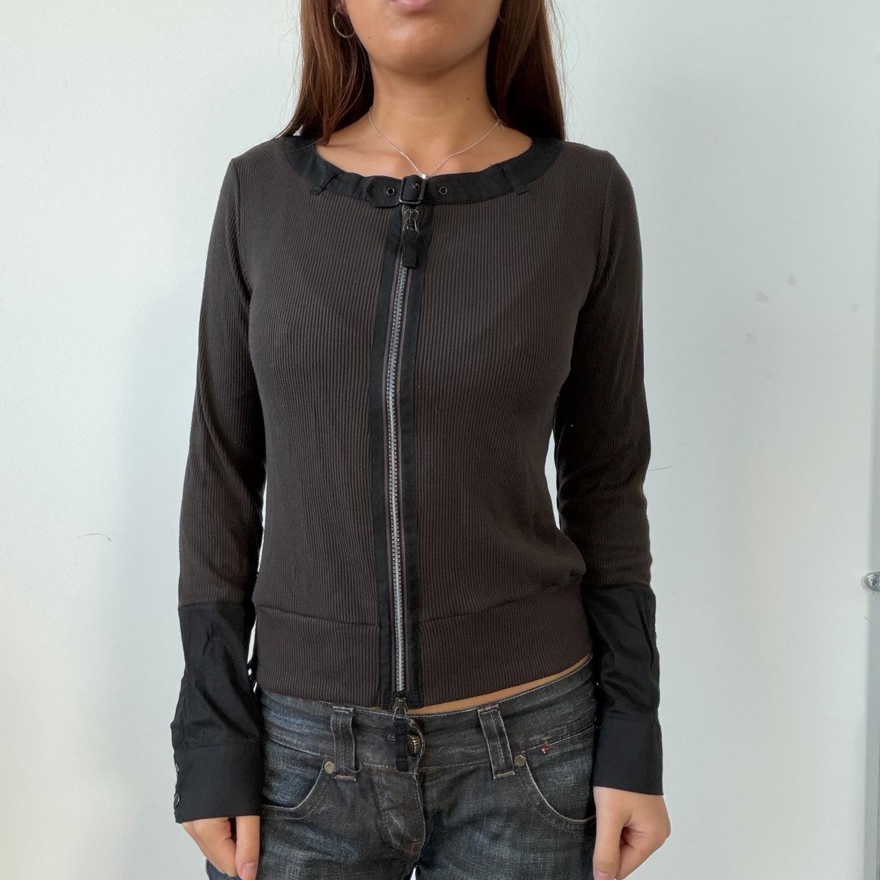 Vintage Brown Cop Copine Zip up