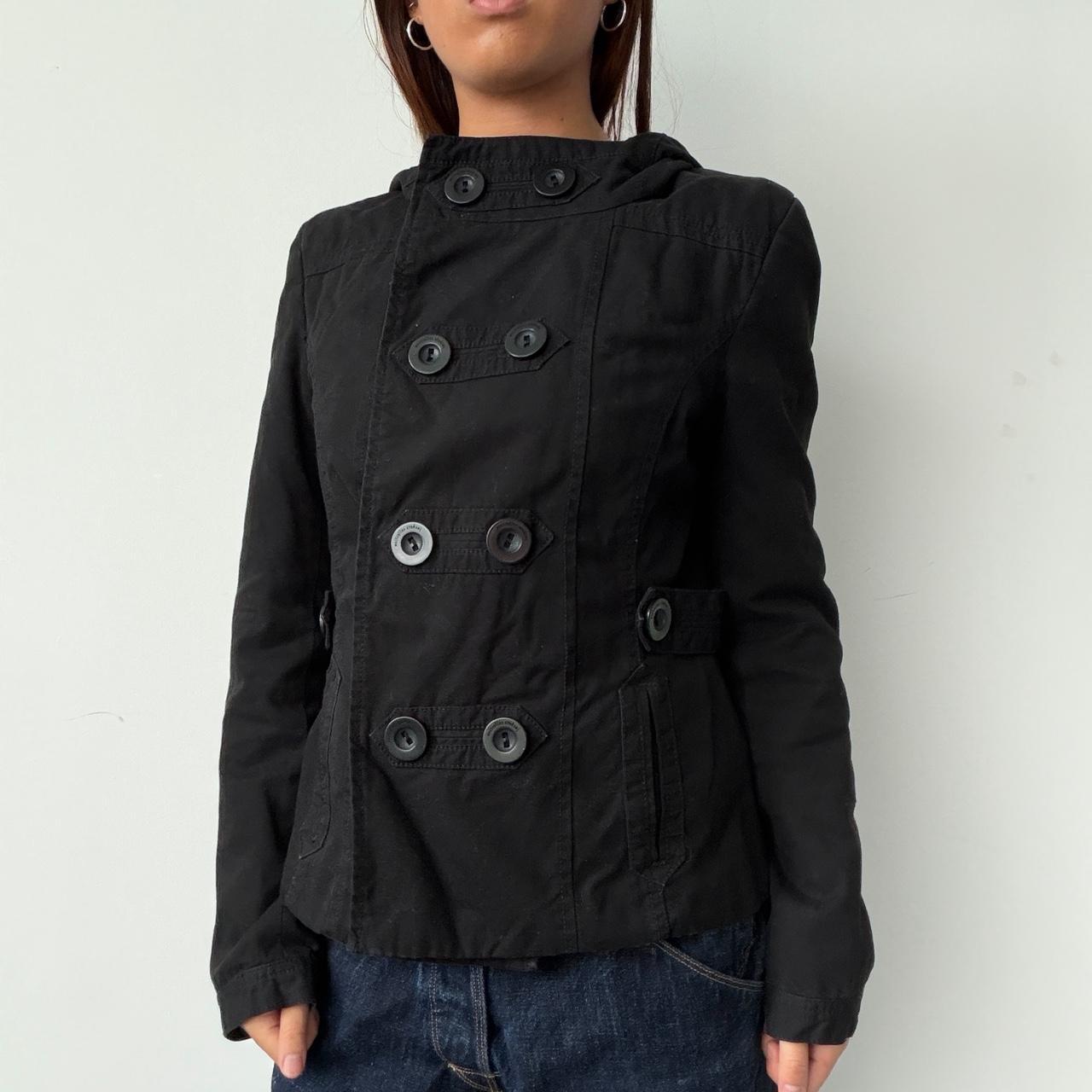 Vintage Black Hooded Jacket
