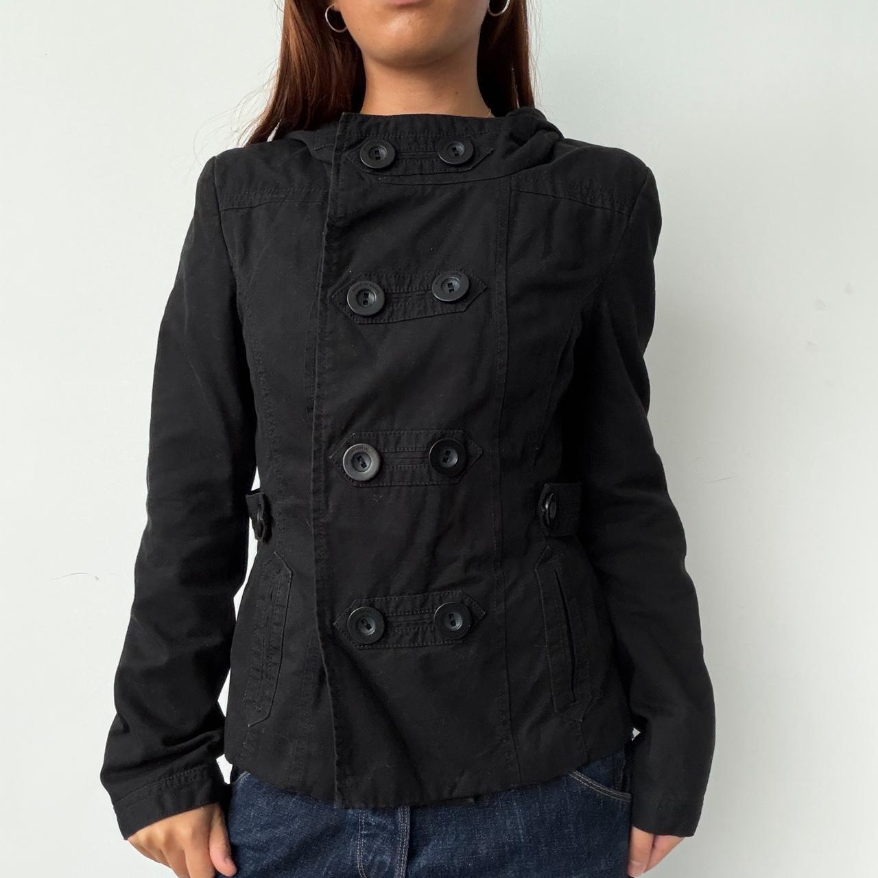 Vintage Black Hooded Jacket