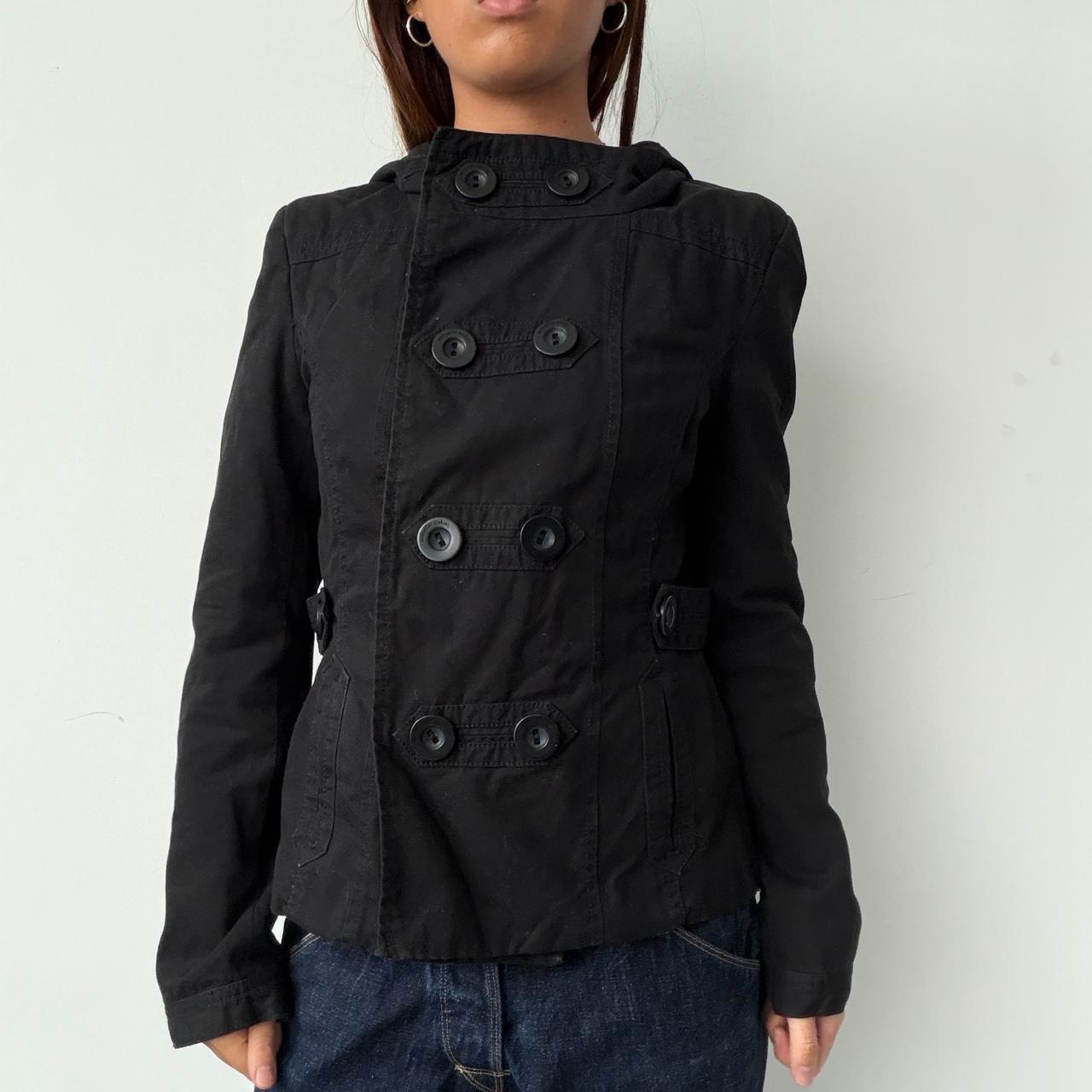 Vintage Black Hooded Jacket