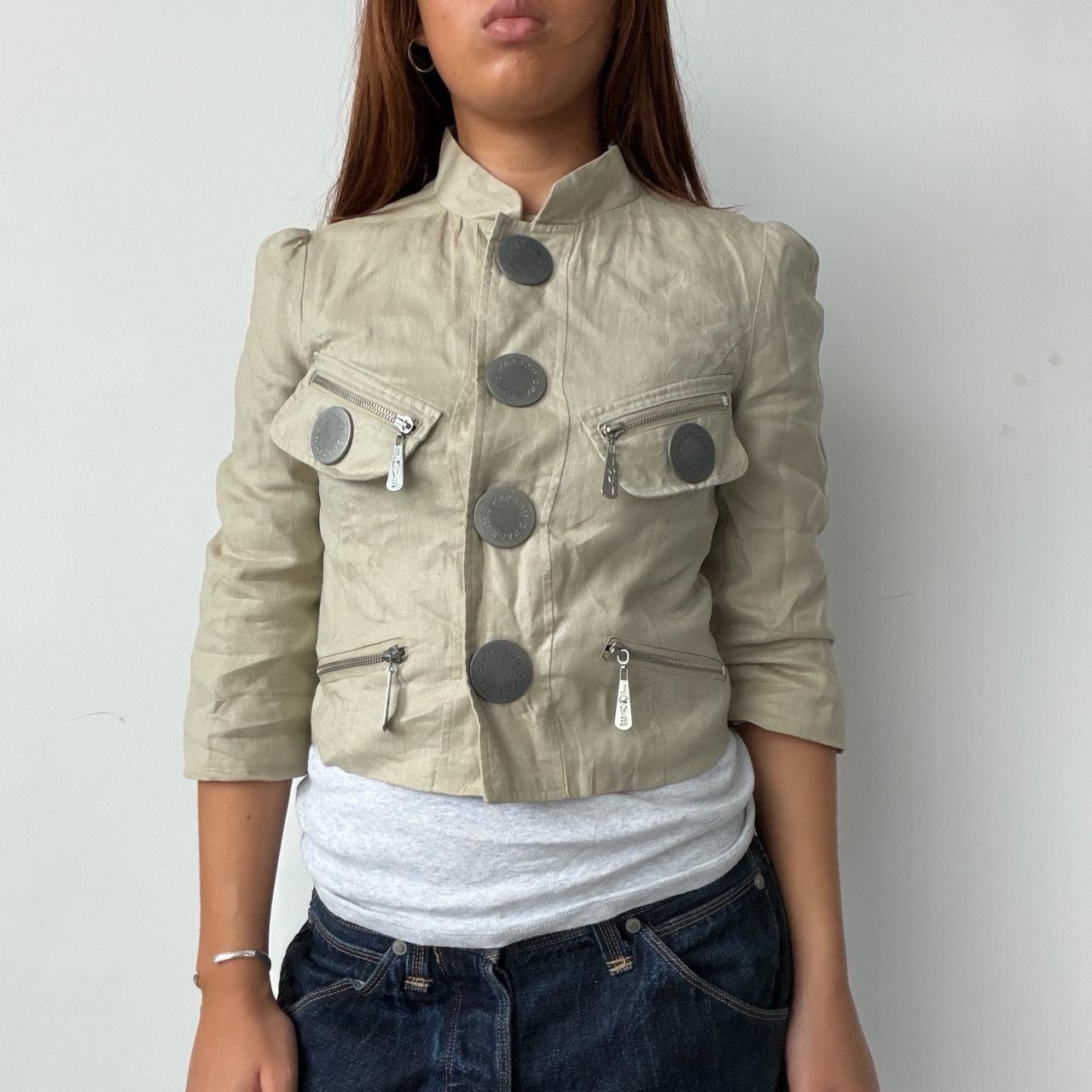 Vintage Beige Button Jacket