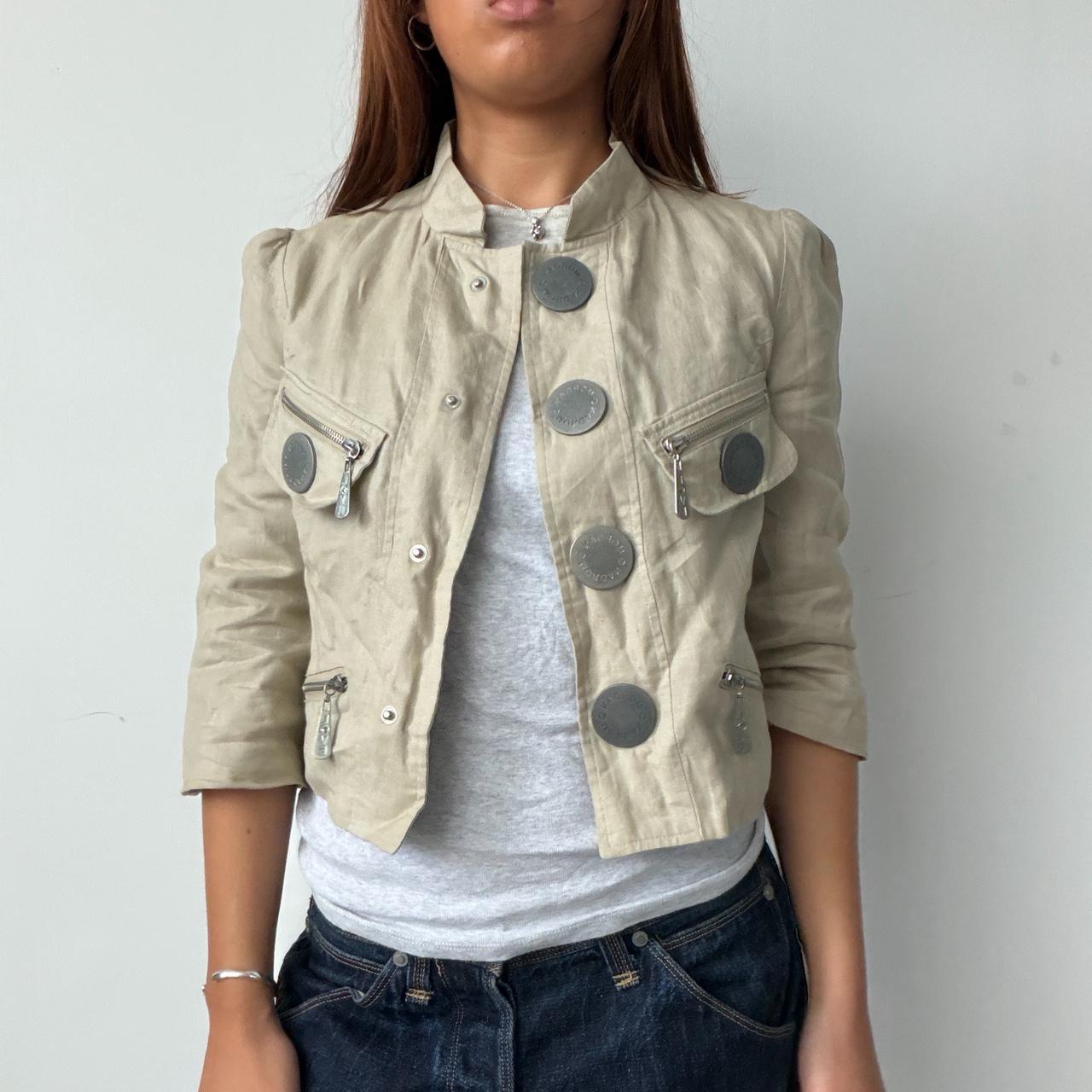 Vintage Beige Button Jacket