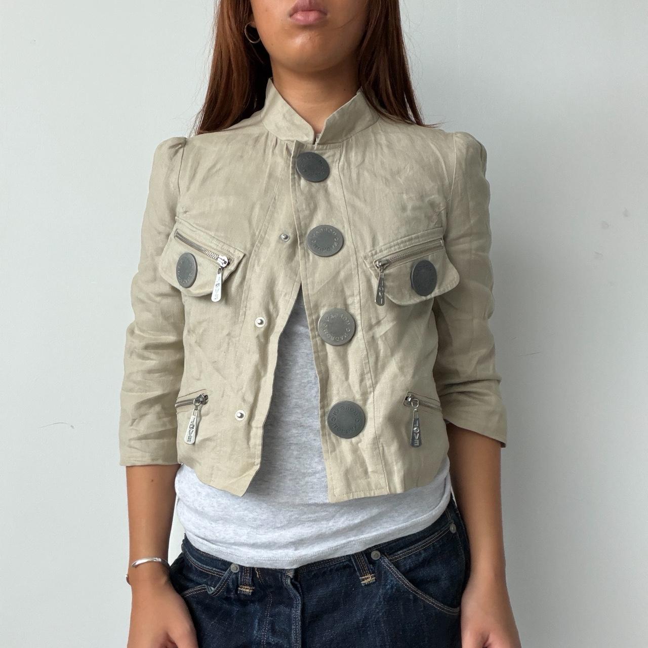 Vintage Beige Button Jacket