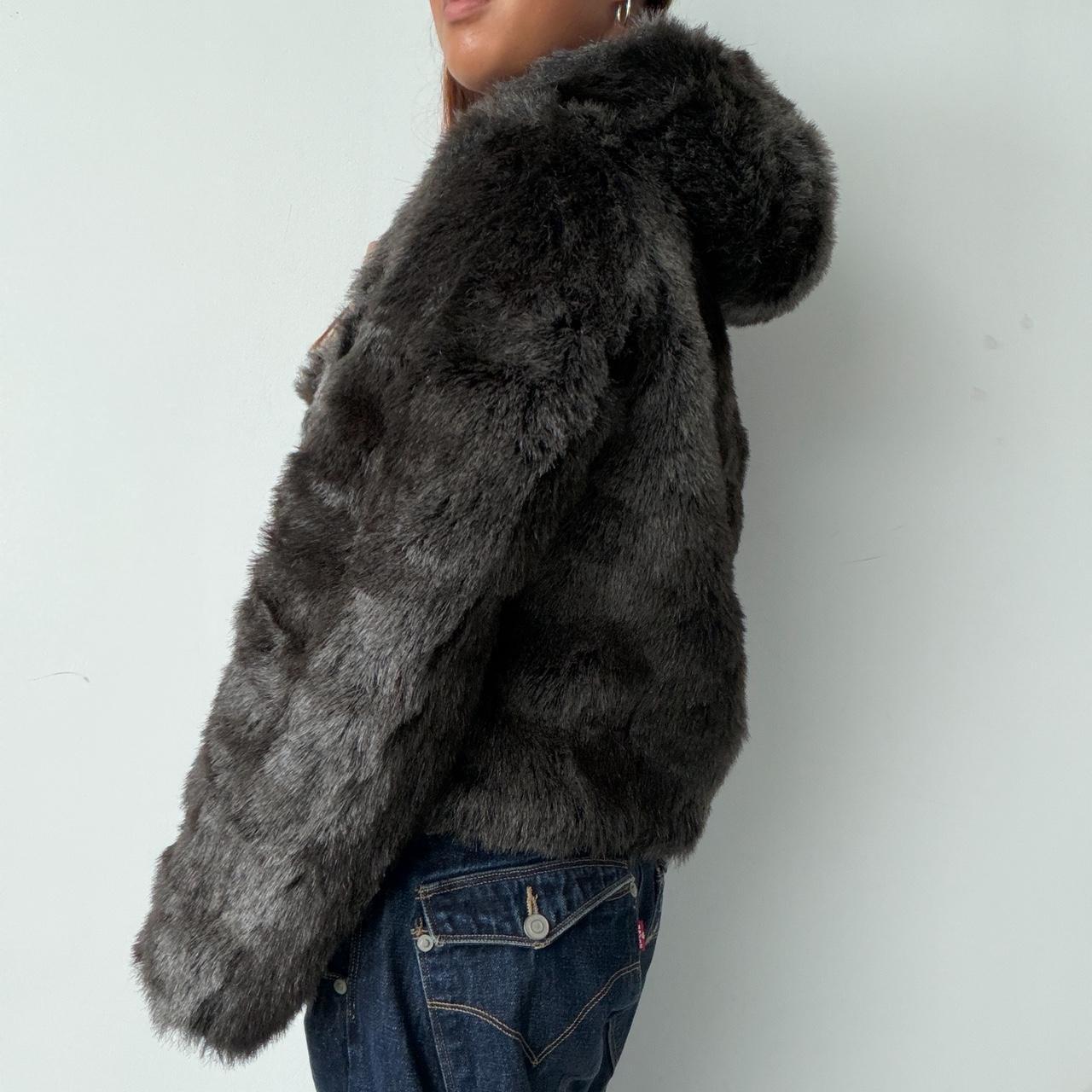 Vintage Faux Fur Grey Coat