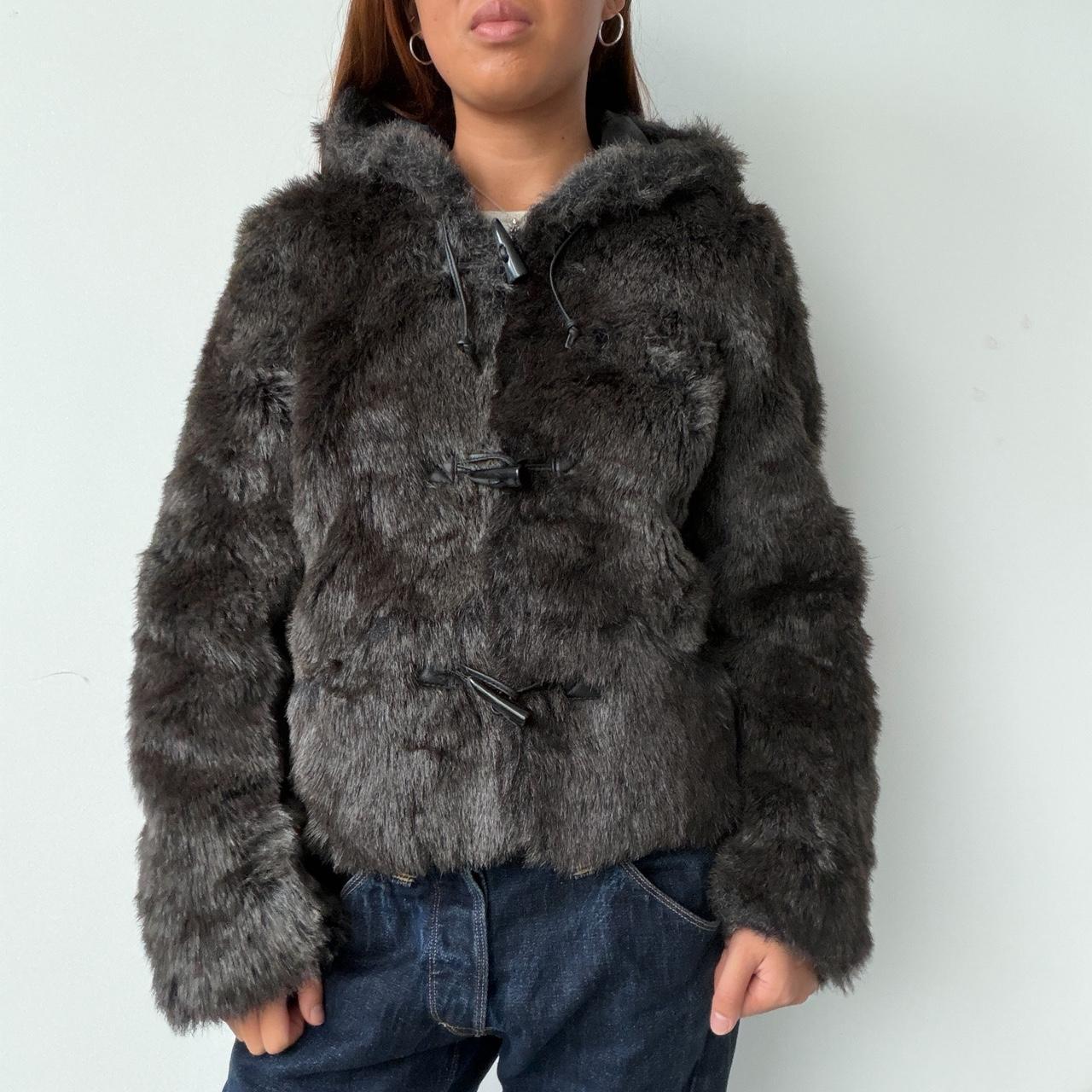 Vintage Faux Fur Grey Coat