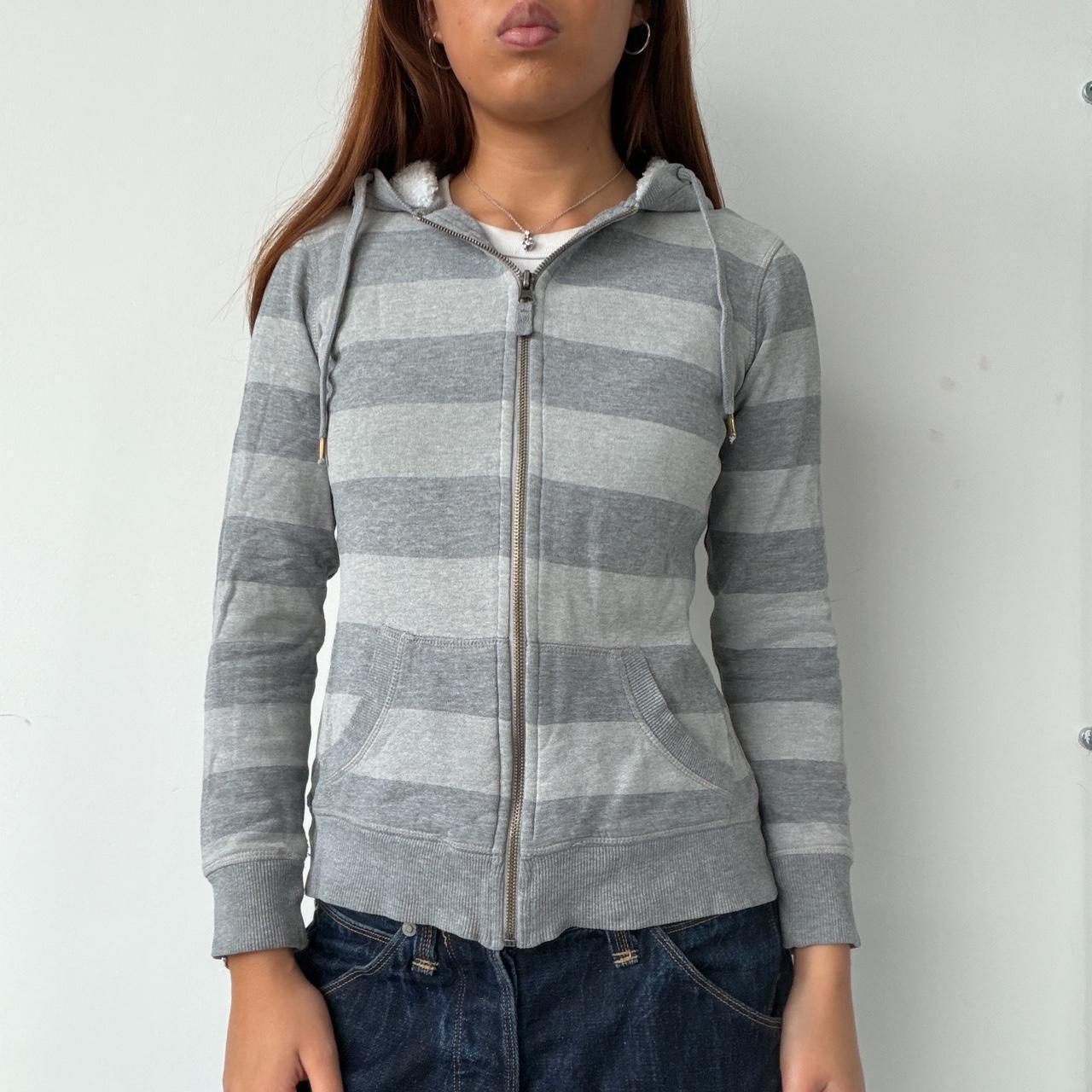 Vintage Grey Zip Up Hoodie