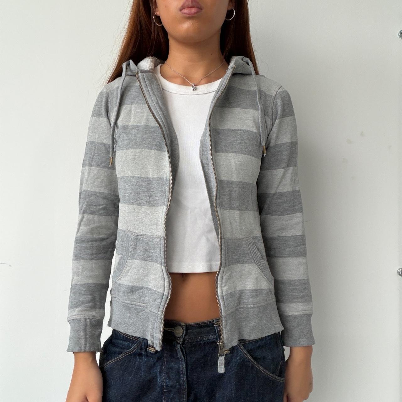 Vintage Grey Zip Up Hoodie