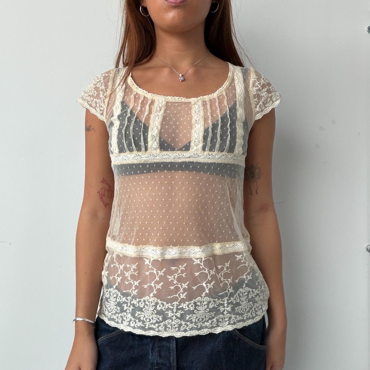Vintage Cream Lace Top