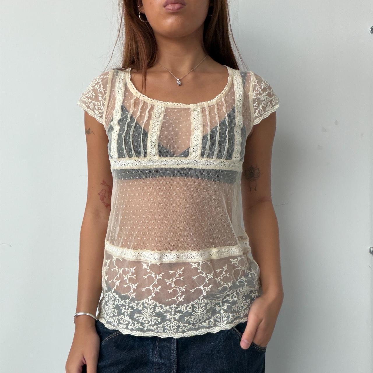 Vintage Cream Lace Top