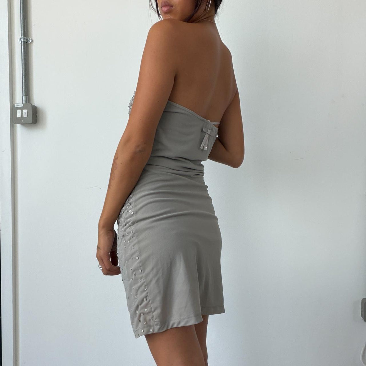 Vintage Sequin Bandeau Dress