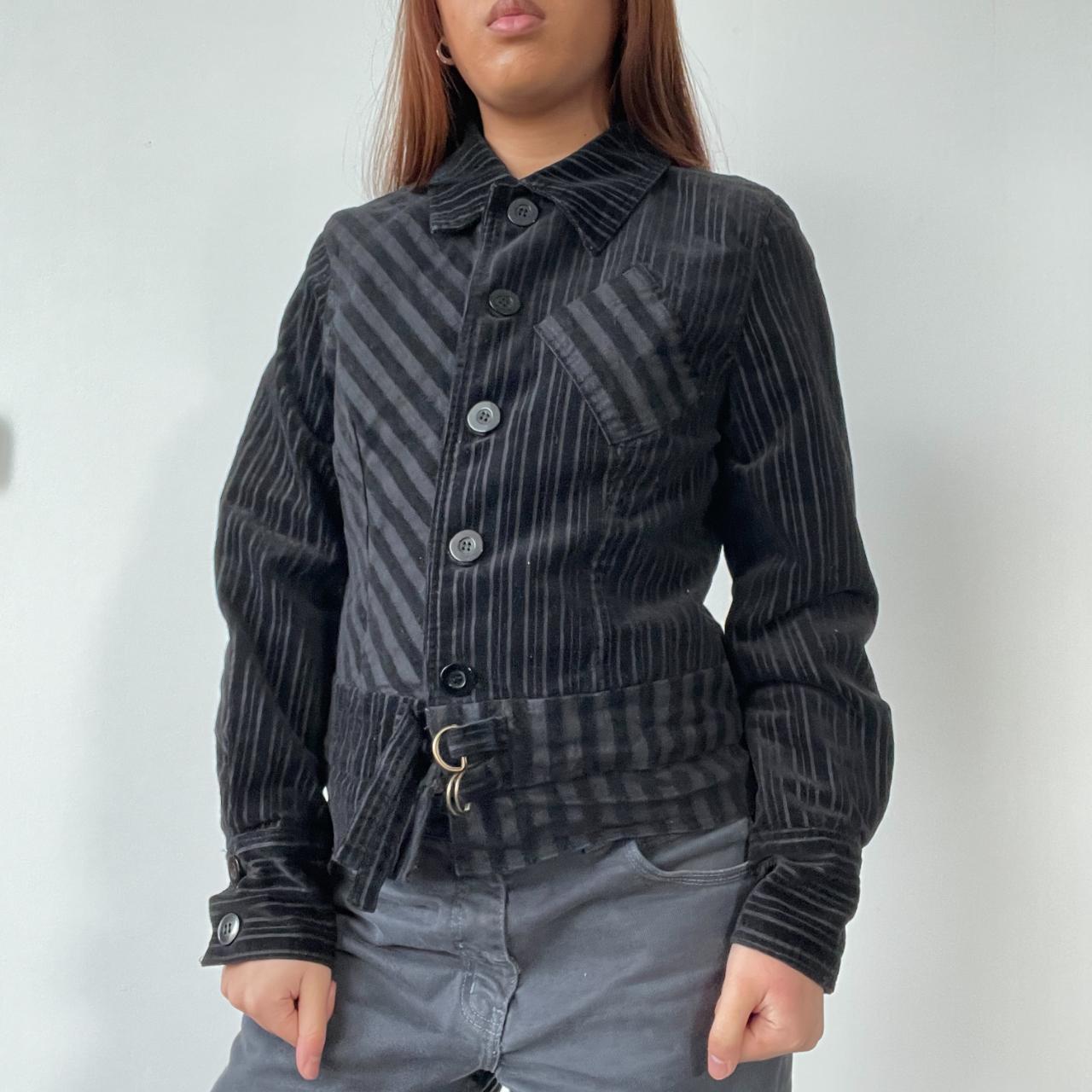 Black/Grey Patterned Shirt Jacket