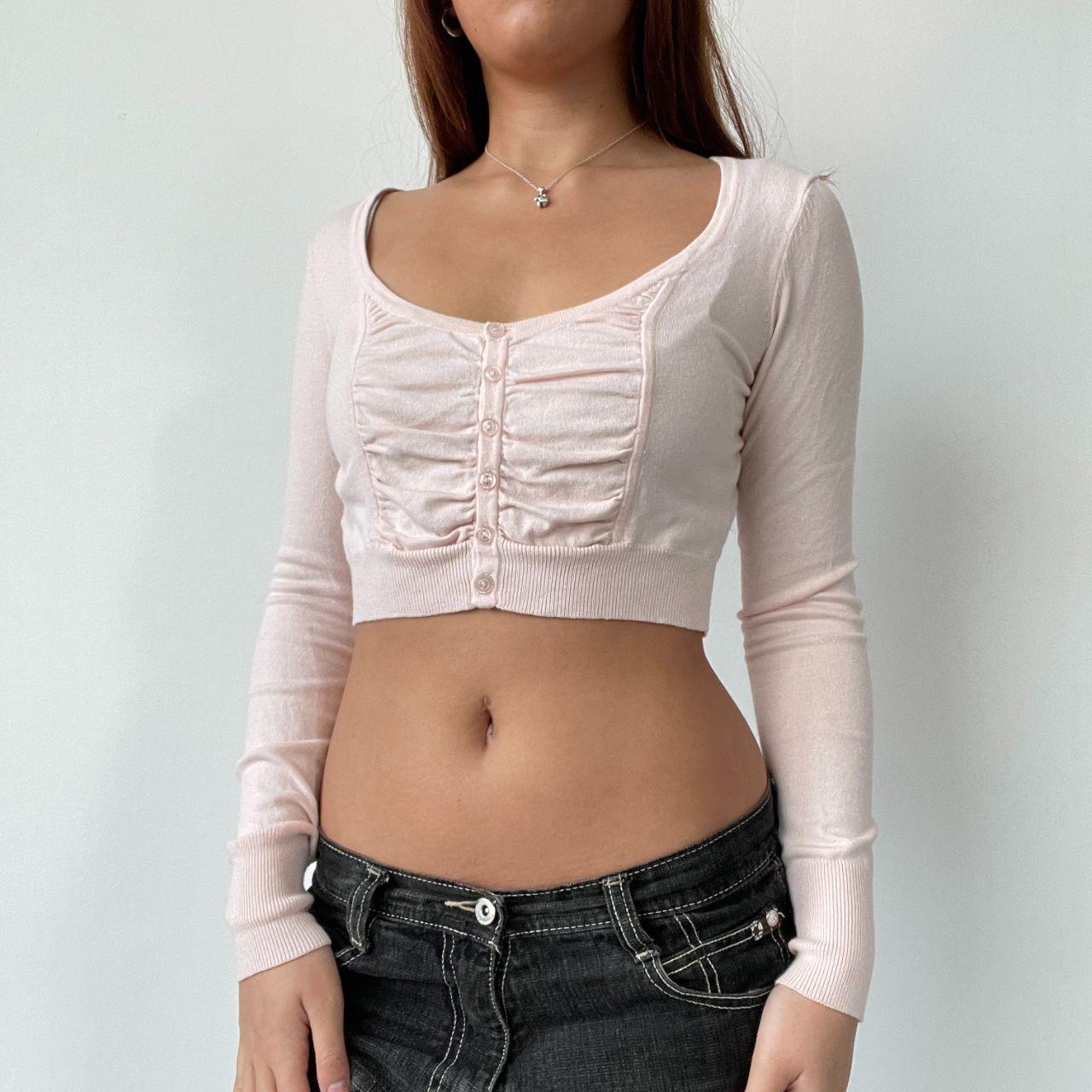 Baby Pink Cropped Cardigan