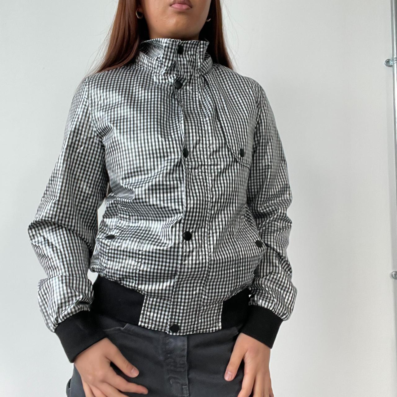 Black And White Gingham Track Jacket