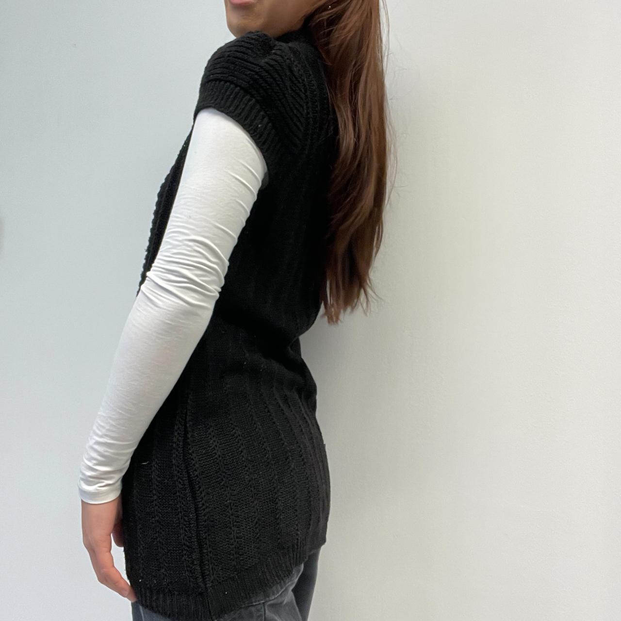 Black Knitted Cutout Cardigan