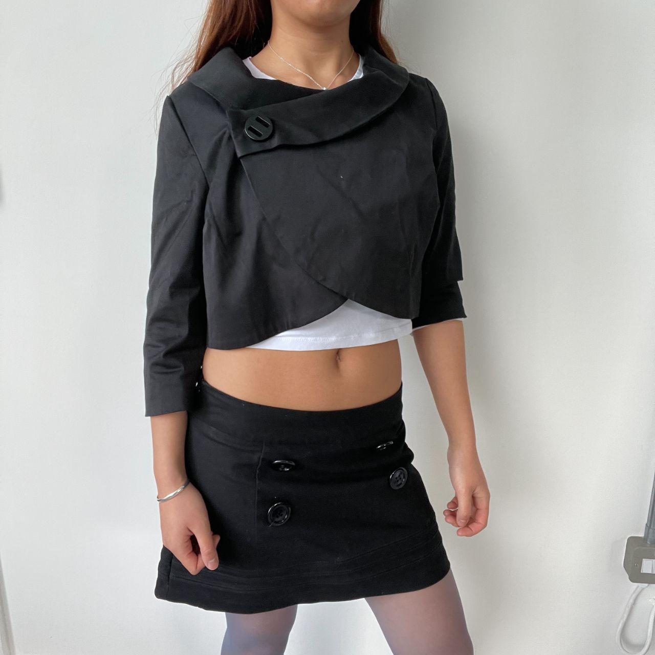 Black Asymmetric Bolero Jacket