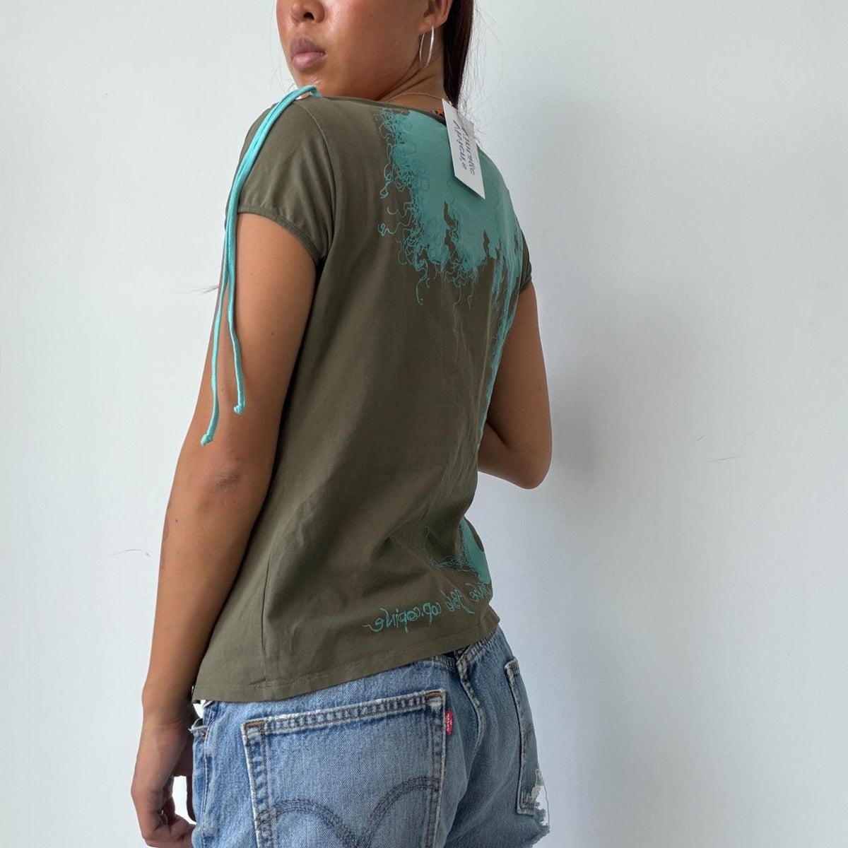 Vintage Khaki and Blue Cop Copine Top