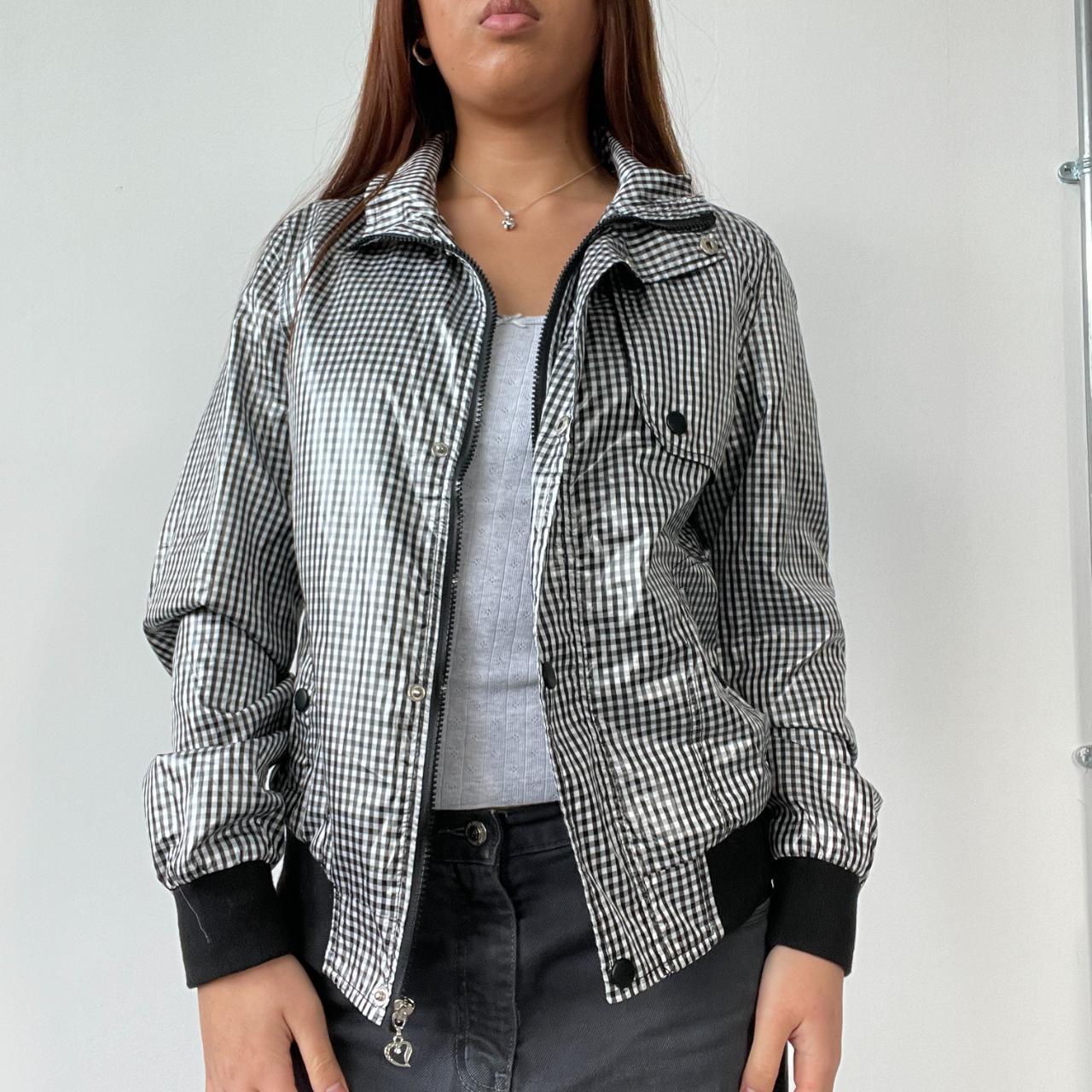 Black And White Gingham Track Jacket