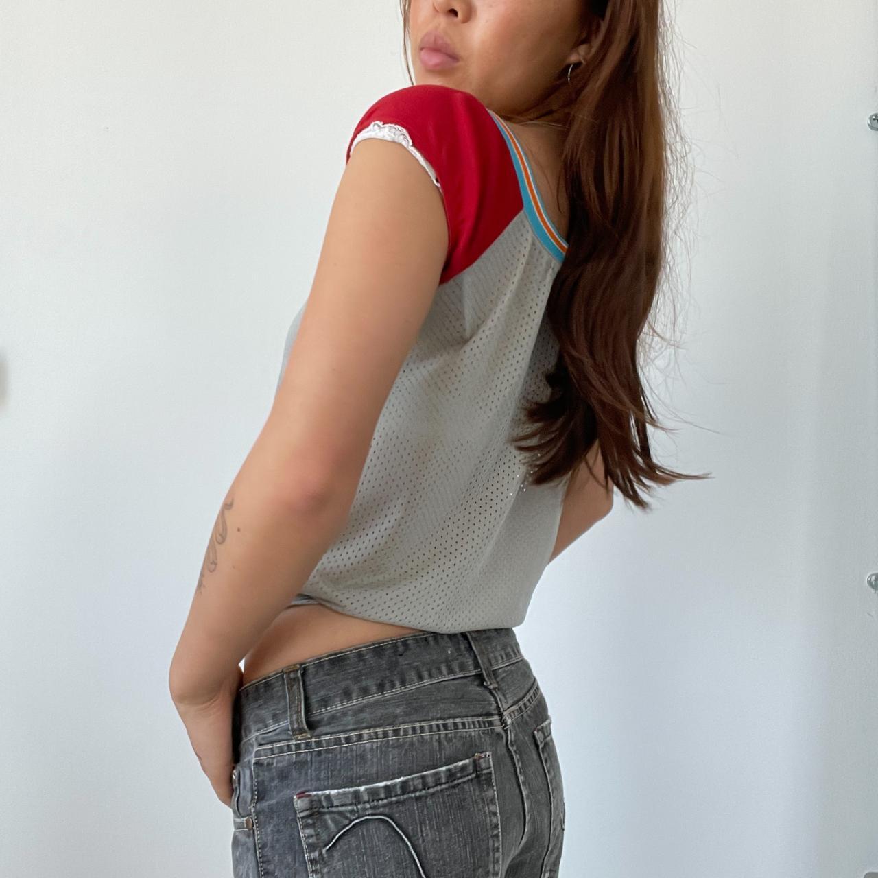 Red/Grey Sporty Graphic Baby Tee