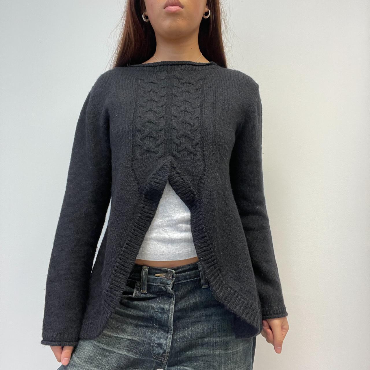 Black Cutout Knit Jumper