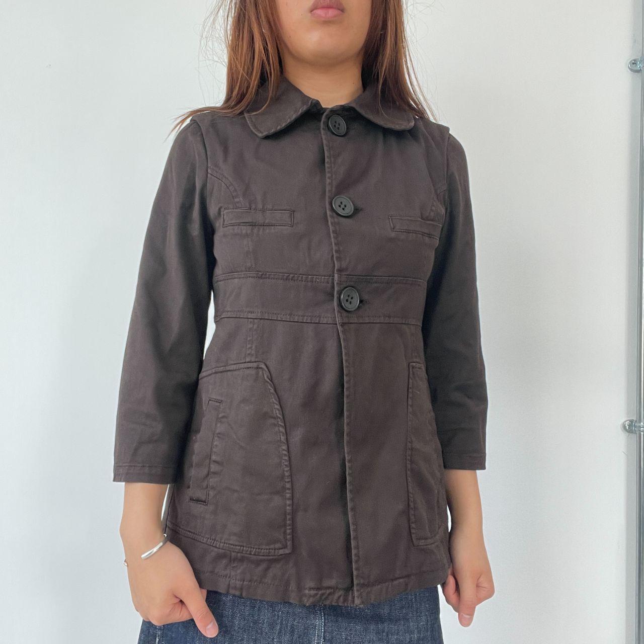 Dark Brown Collared Peacoat