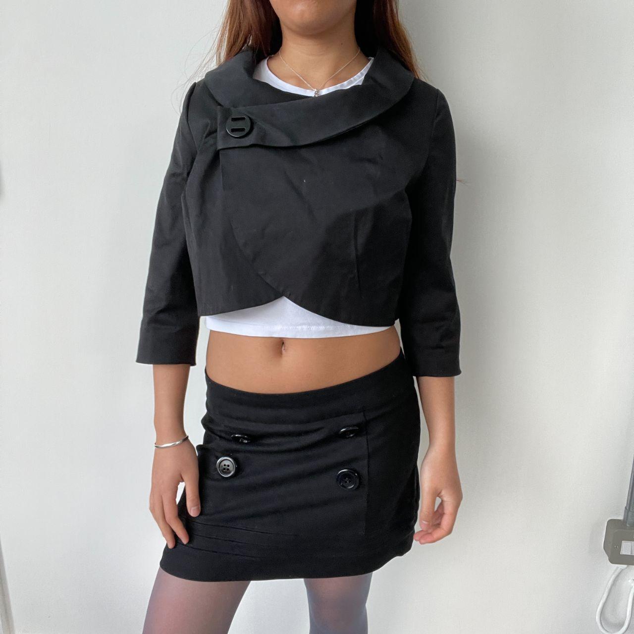 Black Asymmetric Bolero Jacket