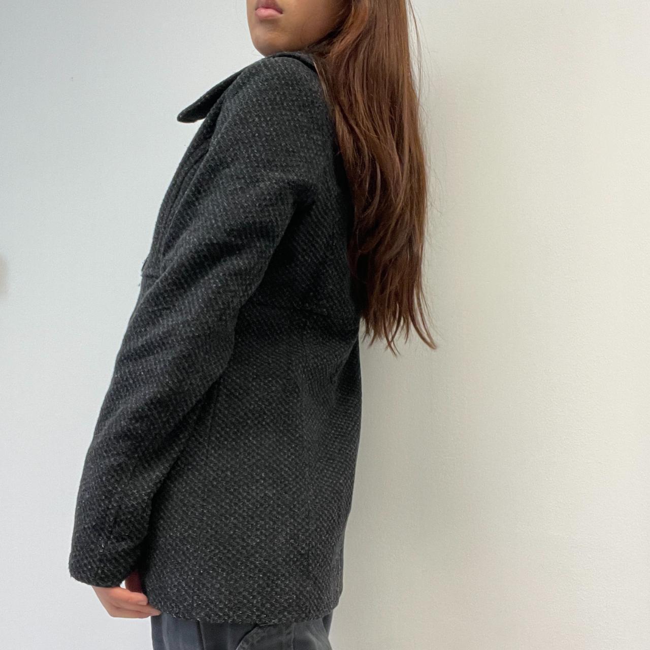 Grey Detailed Asymmetric Peacoat