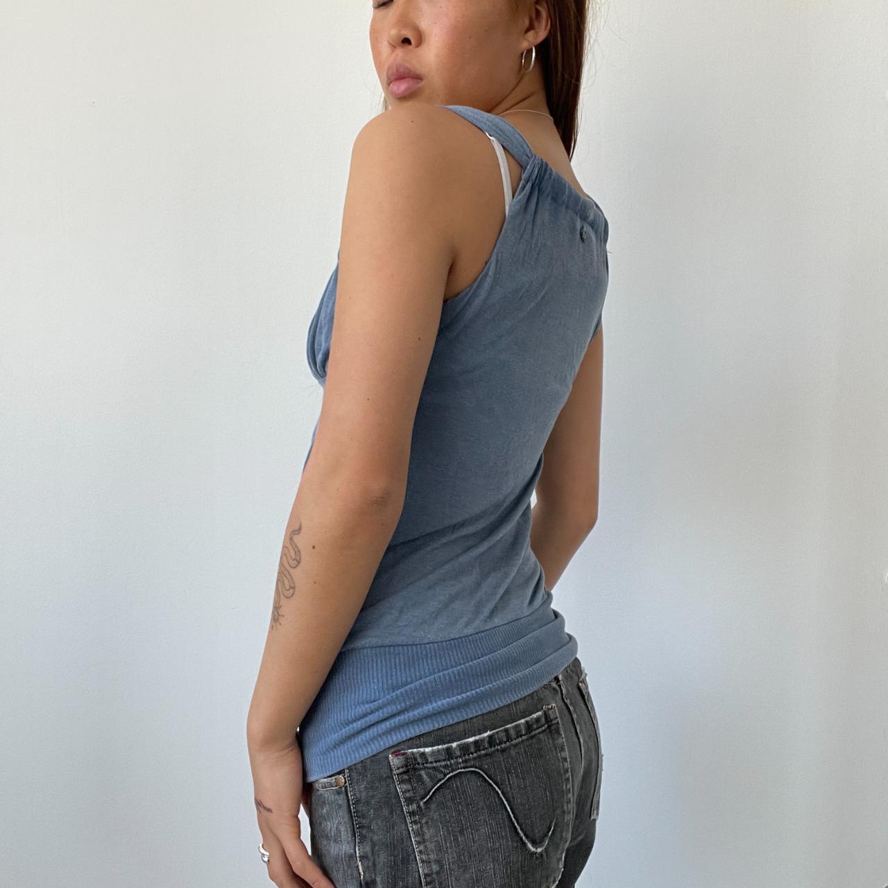 Blue Ruched Cami Vest Top